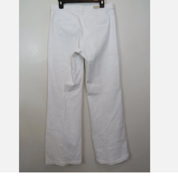 AG Adriano Goldschmied Size 32 The Lana Wide Leg Trouser Pants White High Rise - Picture 8 of 9